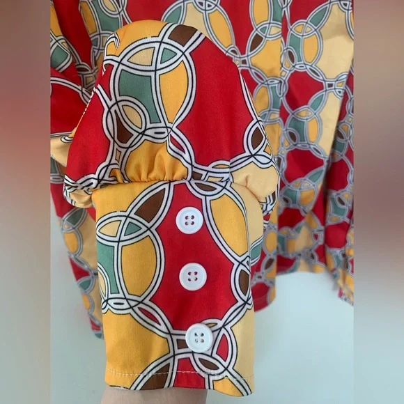 Vintage 70s polyester disco shirt - Picture 3 of 5